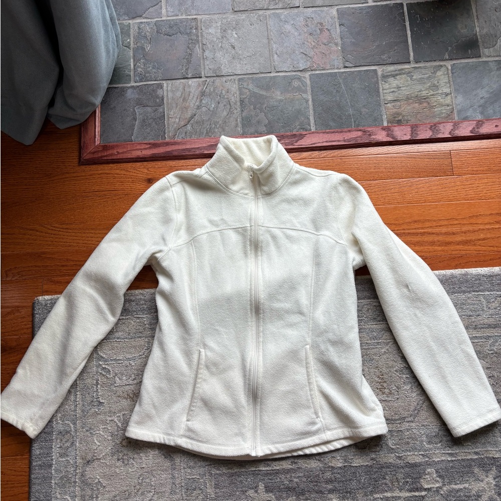 Old Navy Cream Full-Zip Teddy Jacket
